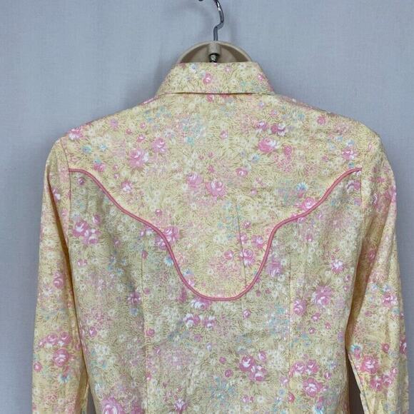 Floral Button Down Shirt - Yellow and Pink - Picture 6 of 15